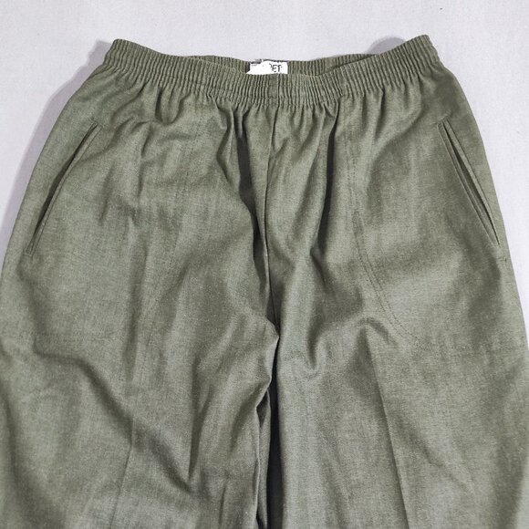 Koret City Blues Pull On Pants women's size 14 reg. olive green baggy loose fit - Picture 2 of 12